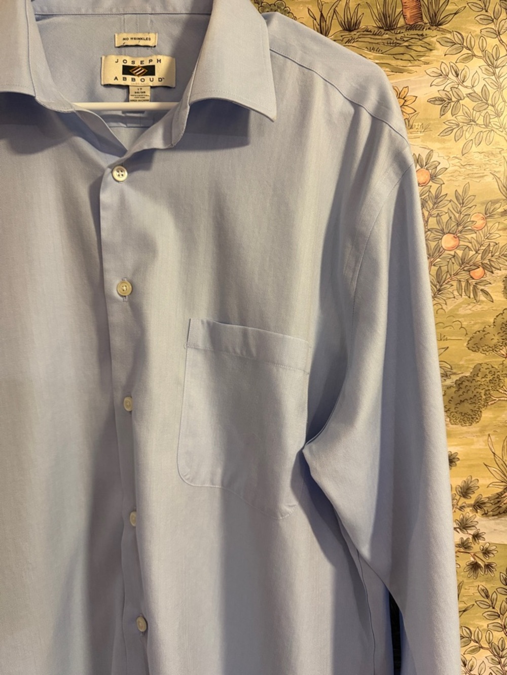 Joseph Abboud Men's Light Blue Point-Collar Dress Shirt - Picture 10 of 10